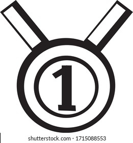 ícono, medallón, vector, trofeo, éxito, premio, medalla, logro, competencia, recompensa, conjunto, estrella, primer, honor, campeón, liderazgo