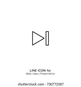 Icon Media Controls End graphic design single icon vector
