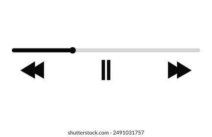 Icono reproductor de música en Vector. reproductor de música en Vector. navegación en dispositivo de smartphone. aislado sobre fondo blanco. Ilustración vectorial. EPS 10