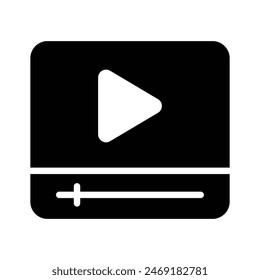 An icon of media player in modern style, ready to us vector