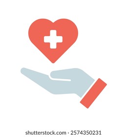 Icon a medical care, isolated against a clean background.