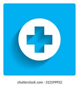 Icon of medical cross sign in circle