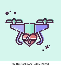 Icon Medical Drone. related to Drone symbol. MBE style. simple design editable. simple illustration