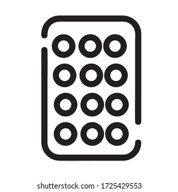 Icon for medical equipment and medicine. Vaccine research.