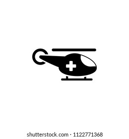 The icon of Medical helicopter. Simple flat icon illustration, vector of Medical helicopter for a website or mobile application on white background