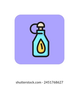 Icon of medication eye drop. Container, bottle, medicine. Optometry concept. Can be used for topics like artificial tear, refreshing eye, comfort
