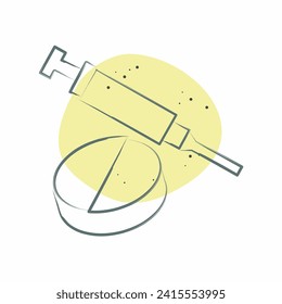 Icon Medications. related to Hepatologist symbol. Color Spot Style. simple design editable. simple illustration