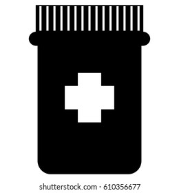 Icon of a medicine on a white background, vector illustration