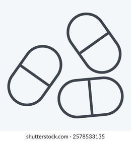 Icon Medicine. related to Retirement symbol. line style. design editable