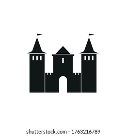 Icon of a medieval castle. Simple vector illustration on a white background.