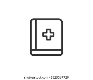 Vektordesign der Symbolmittellinie