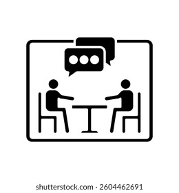 Icon a meeting room, isolated against a clean background.
