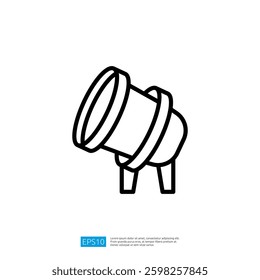 Icon of a Megaphone for Communication and Announcement with a Simple Design and Bold Lines