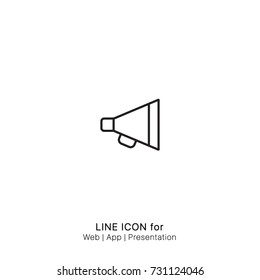 Icon megaphone graphic design single icon vector