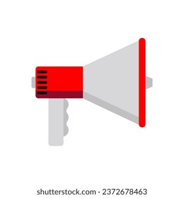 Icon of megaphone on white background