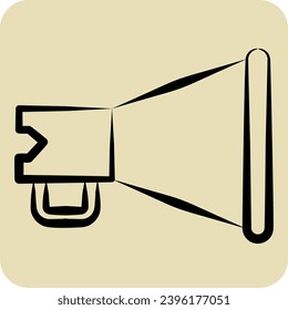 Icon Megaphone. related to Theatre Gradient symbol. hand drawn style. simple design editable. simple illustration