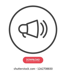 Icon megaphone Single Icon Graphic Design - Vector