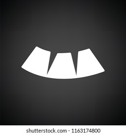 Icon of Melon. Black background with white. Vector illustration.
