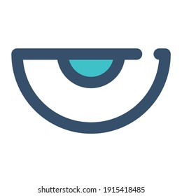 icon melon using filled line style and blue color