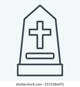 Icon Memorial. related to Seath symbol. line style. simple illustration