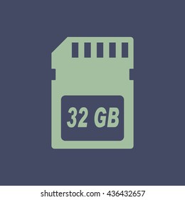 Icon of Memory Card. Eps-10.