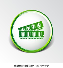 icon of memory chip RAM hardware rom power.