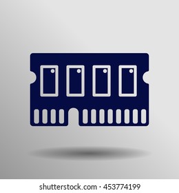 icon of memory chip RAM hardware rom power.