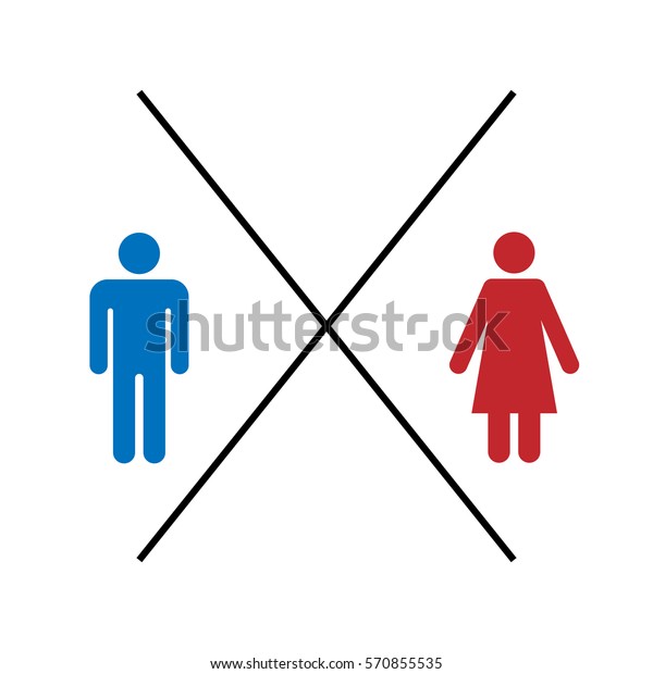 Icon. Men against women.\
Denial
