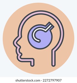 Icon Mental Problem. related to Psychology Personality symbol. simple design editable. simple illustration