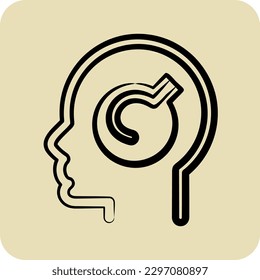 Icon Mental Problem. related to Psychology Personality symbol. glyph style. simple design editable. simple illustration