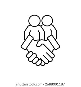 Icono de una relación mentorizada, aislado contra un fondo limpio.