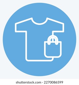 Icon Merchandise. related to Contactless symbol. Blue Eyes Style. simple design editable. simple illustration