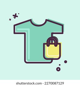 Icon Merchandise. related to Contactless symbol. MBE Style. simple design editable. simple illustration