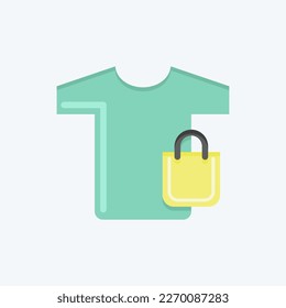 Icon Merchandise. related to Contactless symbol. Flat Style. simple design editable. simple illustration
