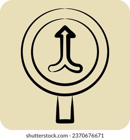 Icon Merge. related to Road Sign symbol. hand drawn style. simple design editable. simple illustration