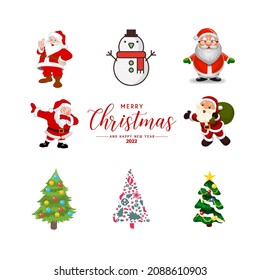 icon merry christmas and happy new year vector, illustrator, eps.10