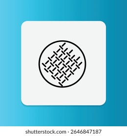 Icon of mesh pattern, representing breathable fabric used in the shoe for airflow and ventilation.