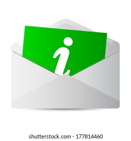 icon message 2d on white background
