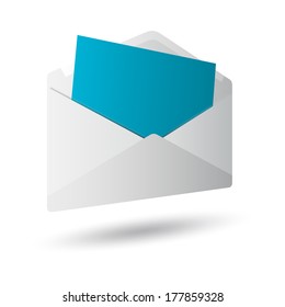 icon message 3d on white background