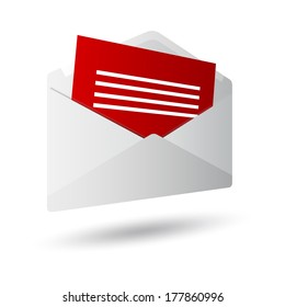 icon message 3d on white background