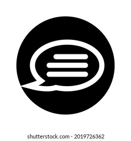 Burbuja de mensajes de iconos en estilo glifo. Chat, diálogo, icono. Ilustración del vector