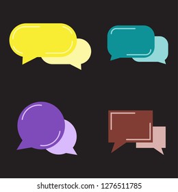 icon message chat design with long distance communication