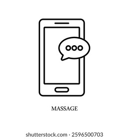 Icon a message, isolated against a clean background.