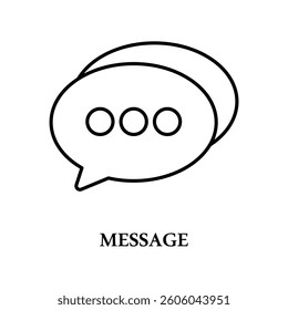 Icon a message, isolated against a clean background.