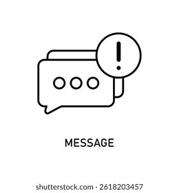 Icon a message, isolated against a clean background.