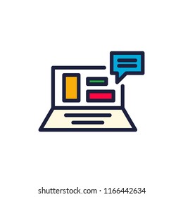 icon message laptop