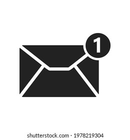 icon of the message notification or incoming e-mail