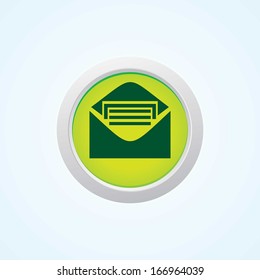 Icon of Message on Button. Eps-10.