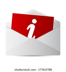 icon message on white background