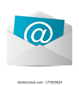 icon message on white background